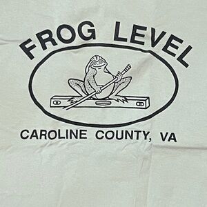 Frog Level Caroline County, Va Light Green Cotton Gildan Graphic Tee Size Small